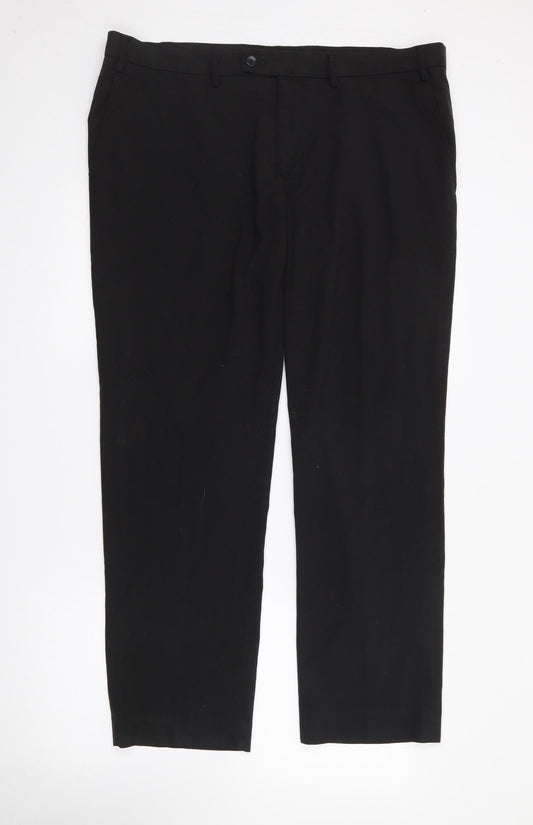 F&F Womens Black  Polyester Trousers  Size 40 in L29 in Regular