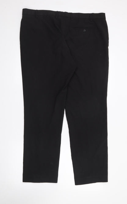 F&F Womens Black  Polyester Trousers  Size 40 in L29 in Regular
