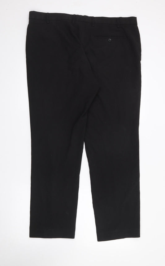 F&F Womens Black  Polyester Trousers  Size 40 in L29 in Regular