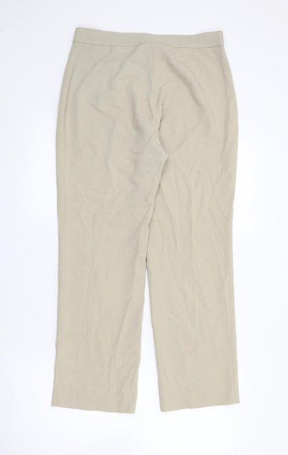 Womens UK Size 10 Marks and Spencer Regular Fit  Beige Trousers