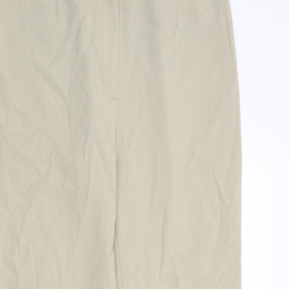 Womens UK Size 10 Marks and Spencer Regular Fit  Beige Trousers