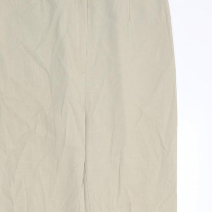 Womens UK Size 10 Marks and Spencer Regular Fit  Beige Trousers
