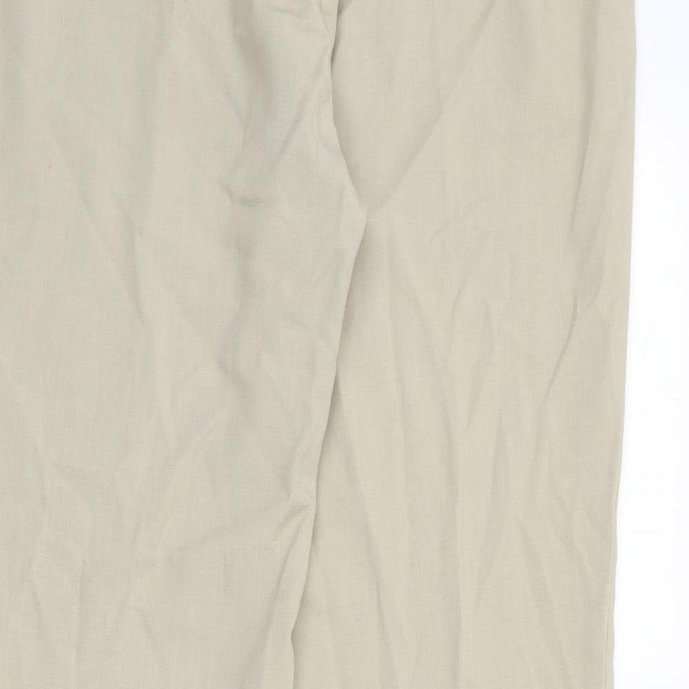 Womens UK Size 10 Marks and Spencer Regular Fit  Beige Trousers