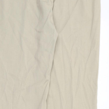 Womens UK Size 10 Marks and Spencer Regular Fit  Beige Trousers