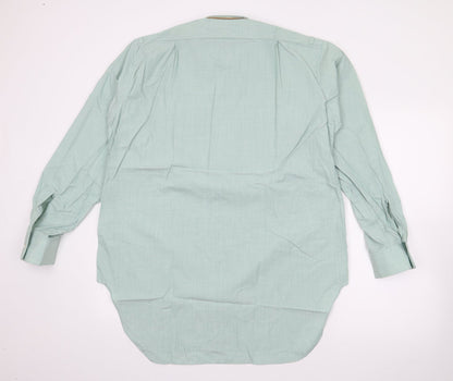 Mens UK Size 15.5 Mark Caine Green  Button-Up Long Sleeve Casual Shirt