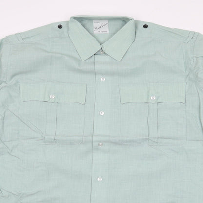 Mens UK Size 15.5 Mark Caine Green  Button-Up Long Sleeve Casual Shirt