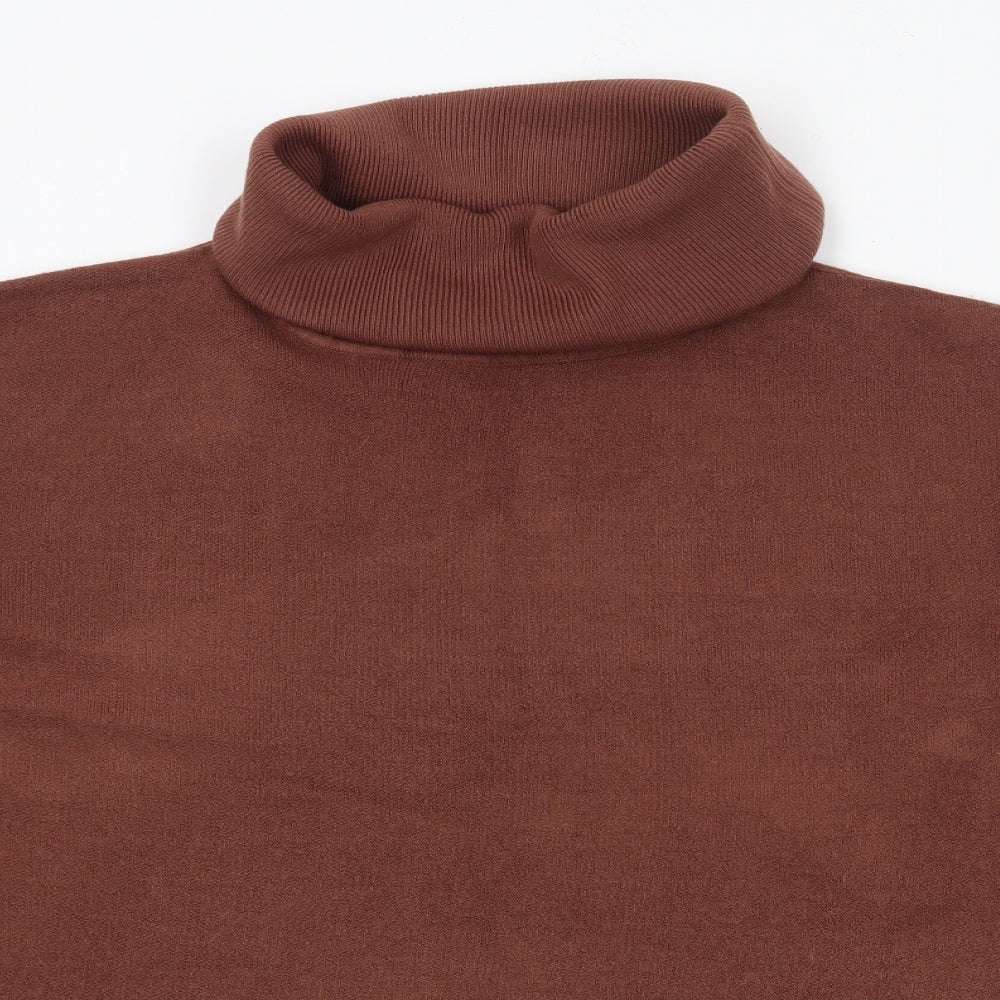 Primark Womens Brown Roll Neck  Acrylic Pullover Jumper Size S