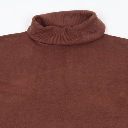 Primark Womens Brown Roll Neck  Acrylic Pullover Jumper Size S