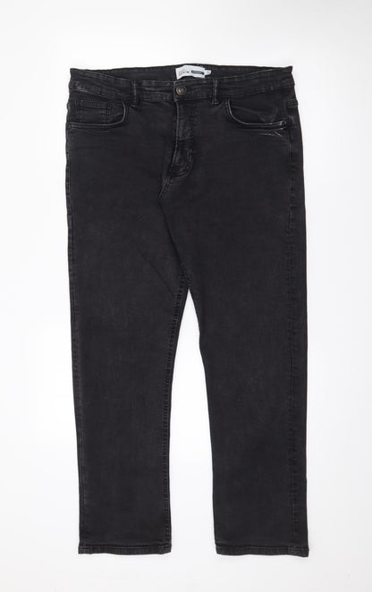 Womens UK Size 36 in Easy Regular Fit Straight Black Jeans