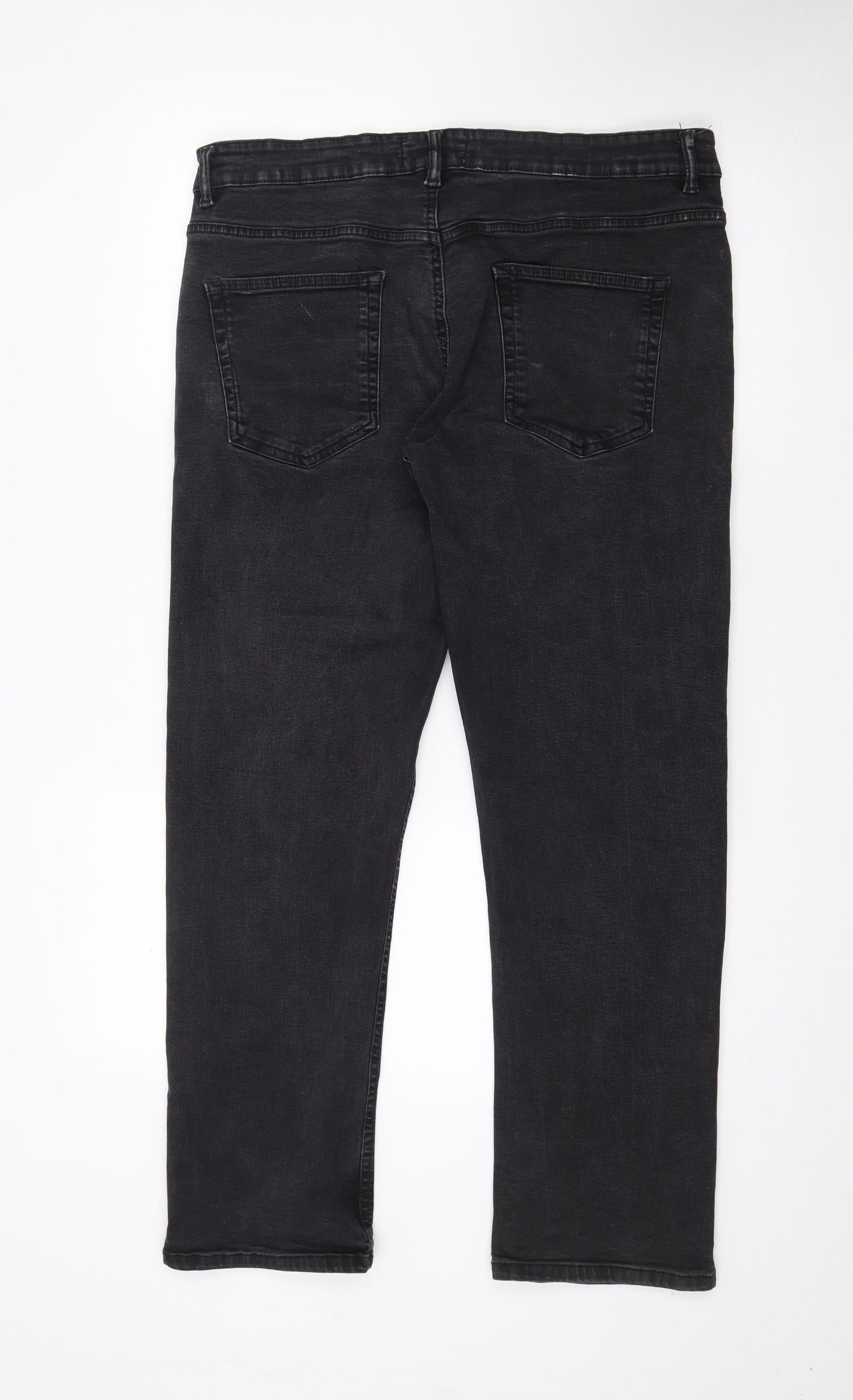 Womens UK Size 36 in Easy Regular Fit Straight Black Jeans