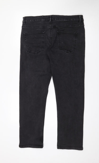 Womens UK Size 36 in Easy Regular Fit Straight Black Jeans