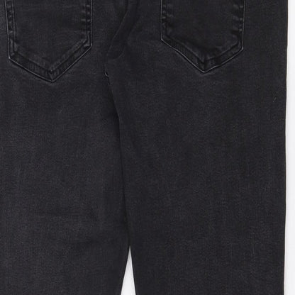 Womens UK Size 36 in Easy Regular Fit Straight Black Jeans