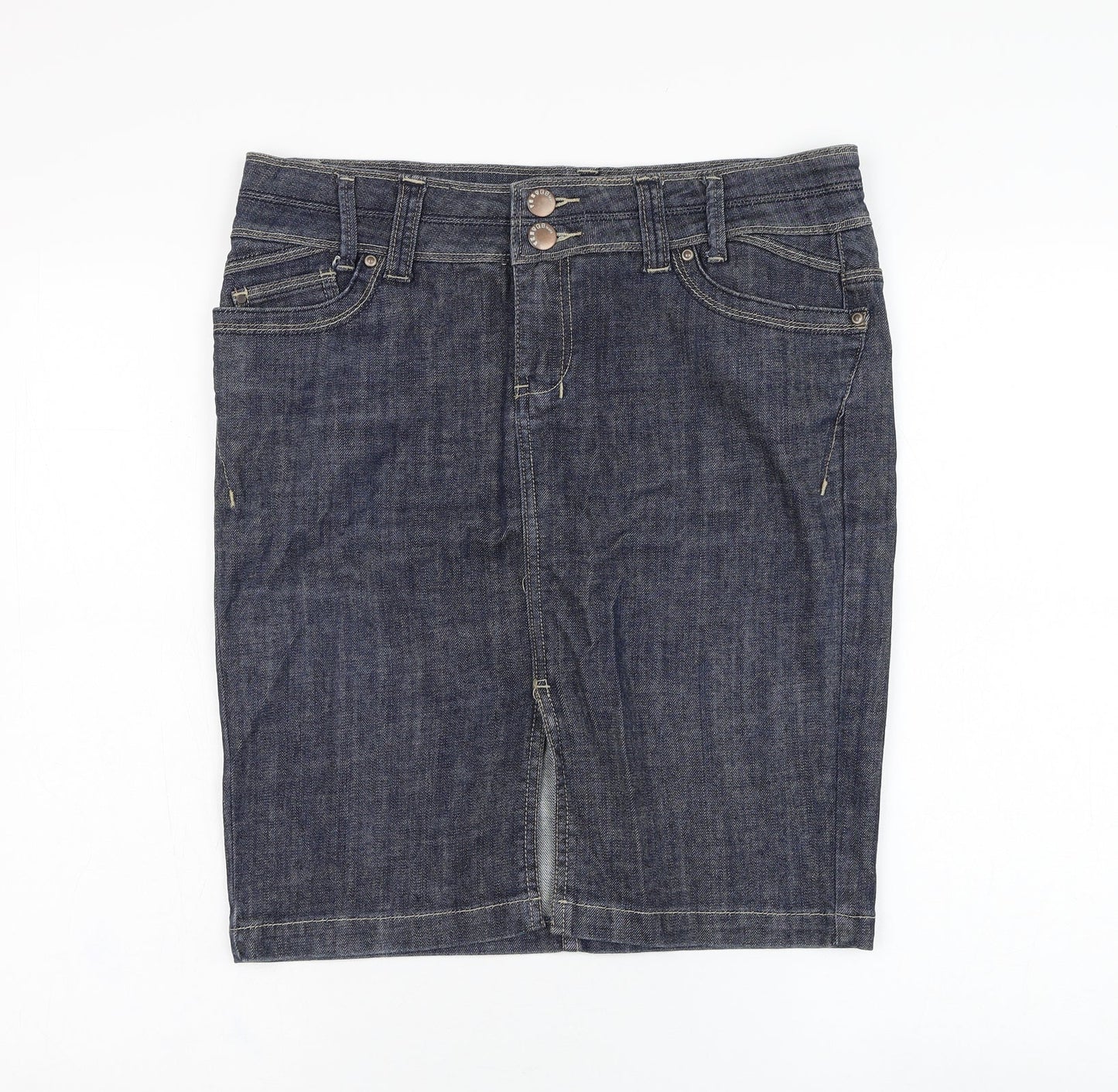Yes Yes Womens Blue  Cotton Straight & Pencil  Size 12   Zip