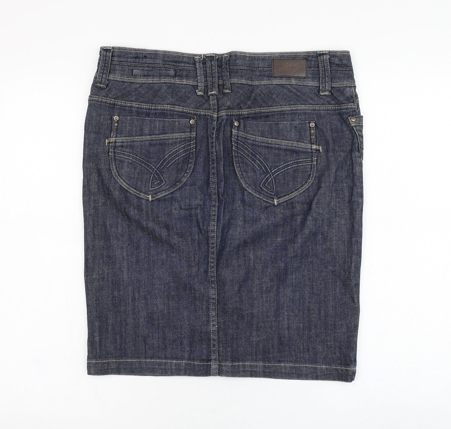 Yes Yes Womens Blue  Cotton Straight & Pencil  Size 12   Zip