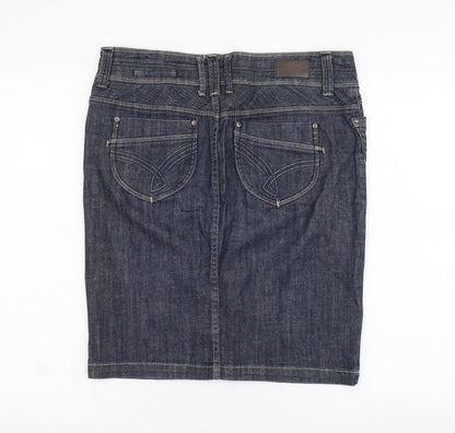 Yes Yes Womens Blue  Cotton Straight & Pencil  Size 12   Zip