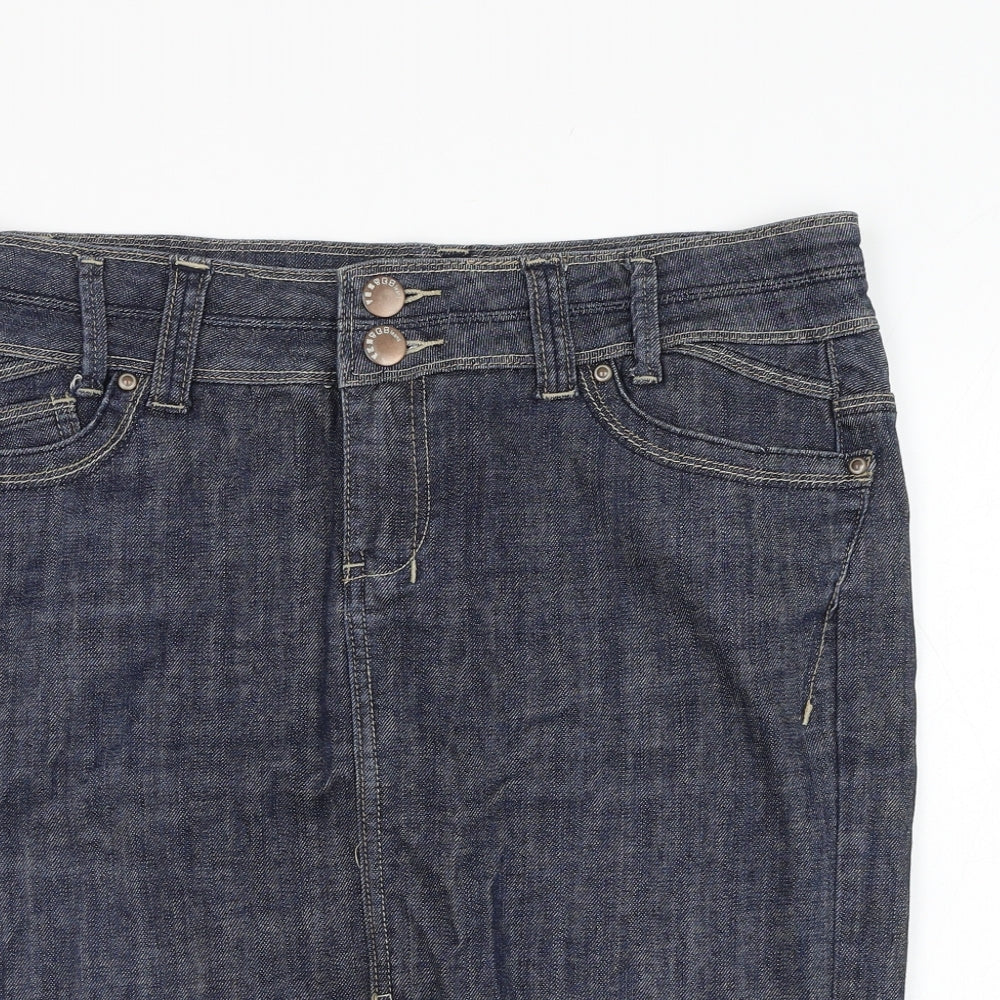 Yes Yes Womens Blue  Cotton Straight & Pencil  Size 12   Zip