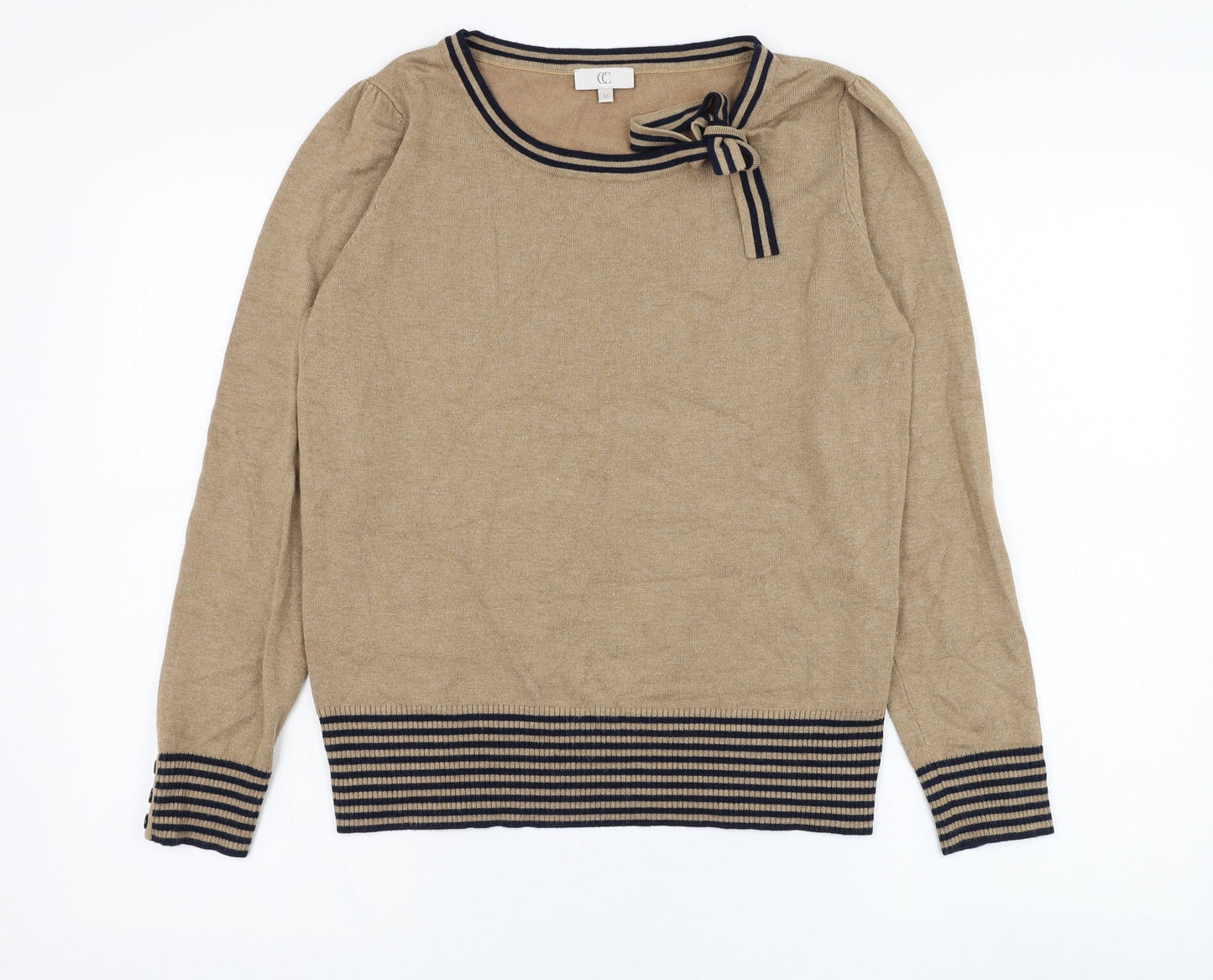 Womens UK Size M CC Brown Pullover Jumper