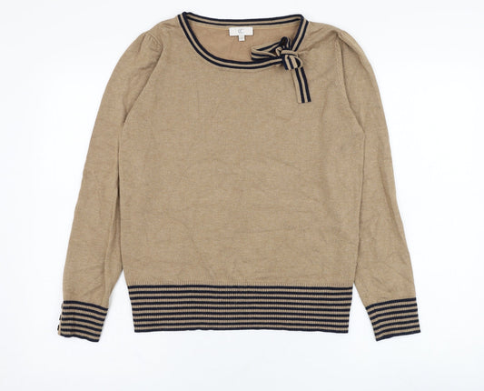 Womens UK Size M CC Brown Pullover Jumper