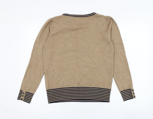 Womens UK Size M CC Brown Pullover Jumper