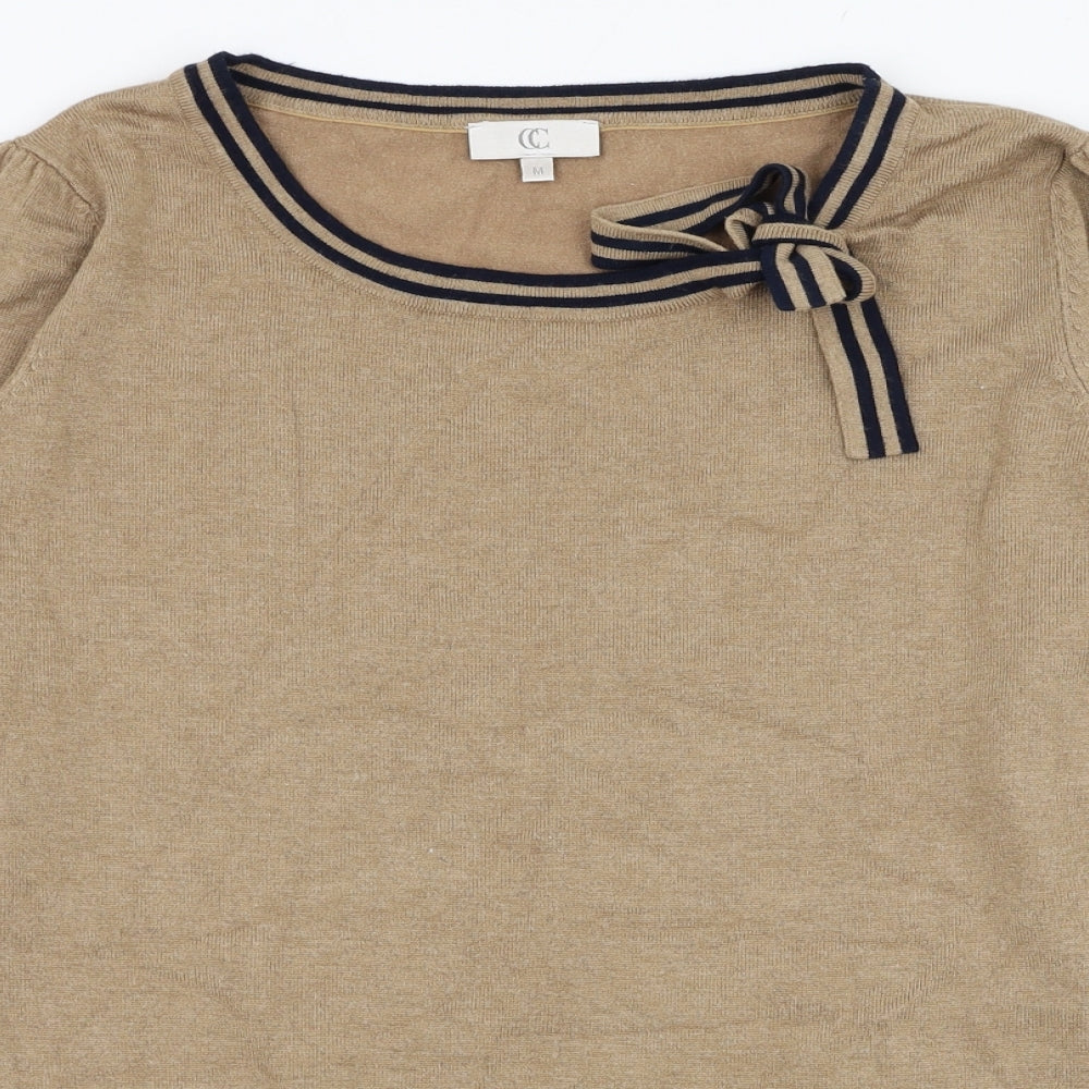 Womens UK Size M CC Brown Pullover Jumper