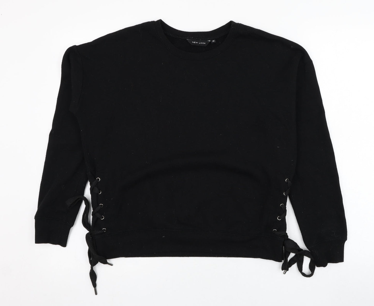 New Look Womens Black  Polyester Pullover Sweatshirt Size 10  Pullover