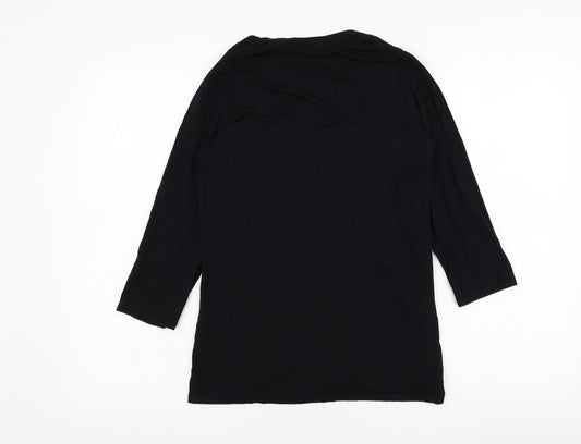 Womens UK Size 12 Marks and Spencer Black Cape Jumper