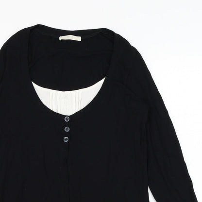 Womens UK Size 12 Marks and Spencer Black Cape Jumper