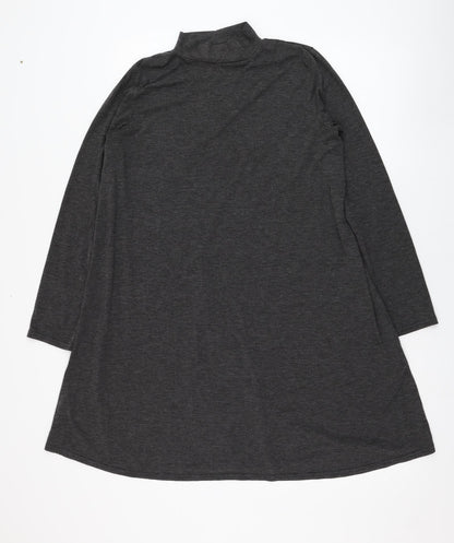 South Womens Grey  Polyester Shift  Size 10  Mock Neck Pullover