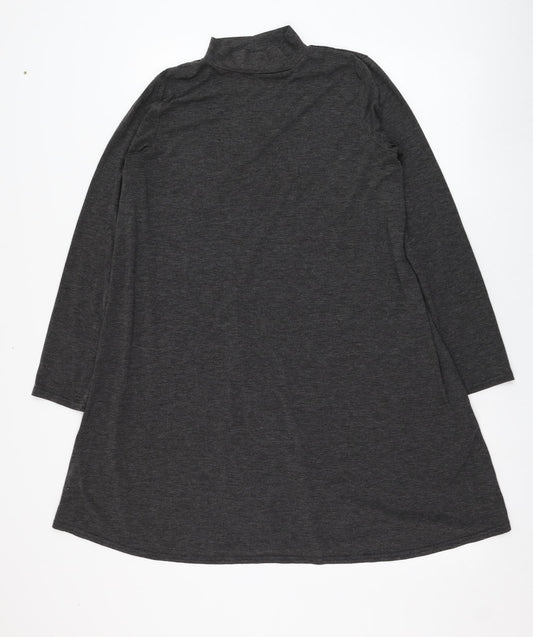 South Womens Grey  Polyester Shift  Size 10  Mock Neck Pullover