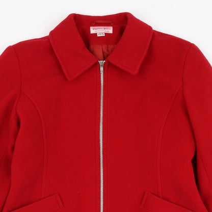 Womens UK Size 10 Charlotte Halton Red Overcoat