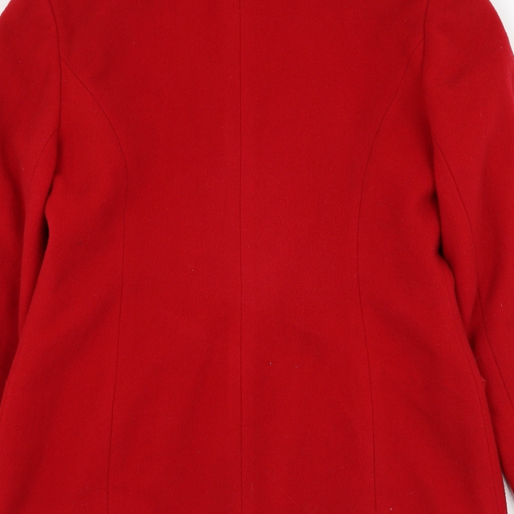 Womens UK Size 10 Charlotte Halton Red Overcoat