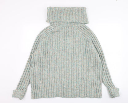 George Womens Green Roll Neck  Acrylic Pullover Jumper Size M