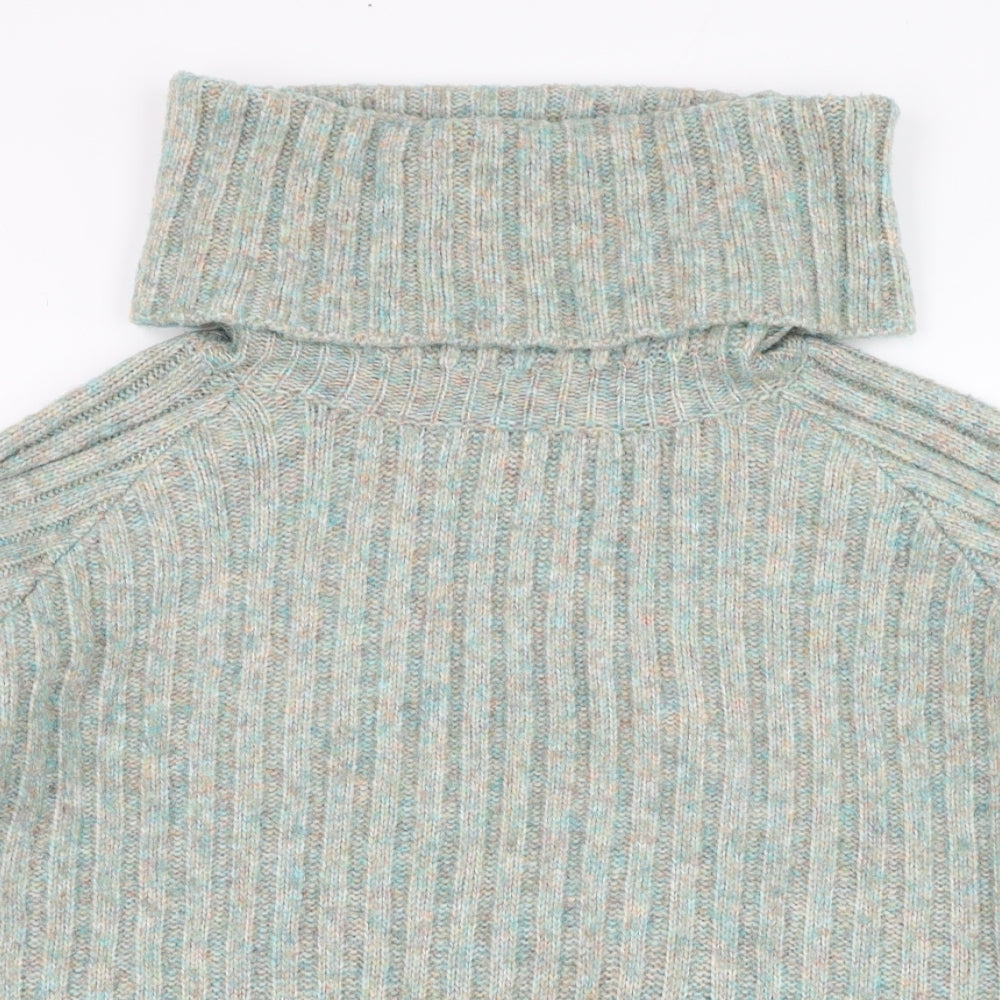 George Womens Green Roll Neck  Acrylic Pullover Jumper Size M