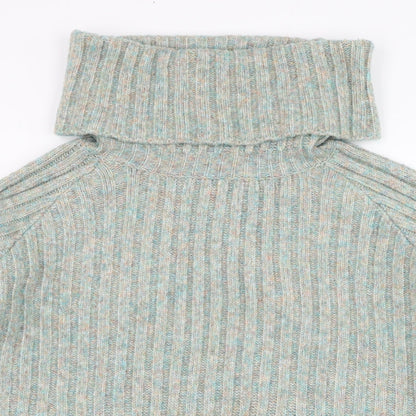 George Womens Green Roll Neck  Acrylic Pullover Jumper Size M
