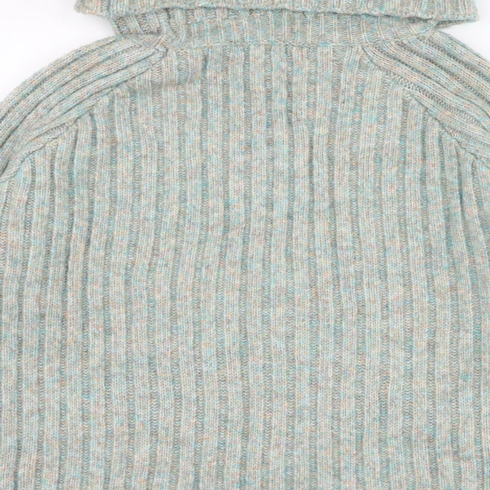 George Womens Green Roll Neck  Acrylic Pullover Jumper Size M