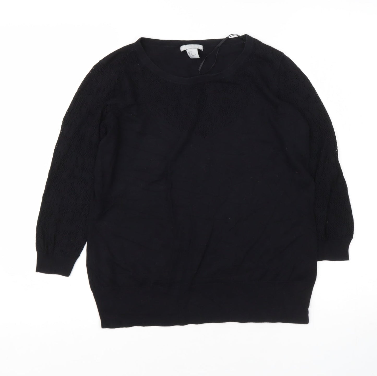 Womens UK Size M H&M Black Pullover Jumper
