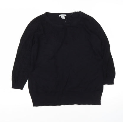 Womens UK Size M H&M Black Pullover Jumper