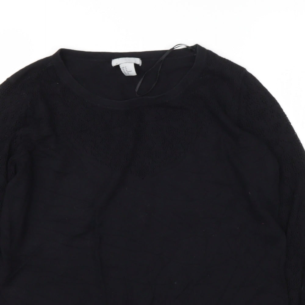 Womens UK Size M H&M Black Pullover Jumper