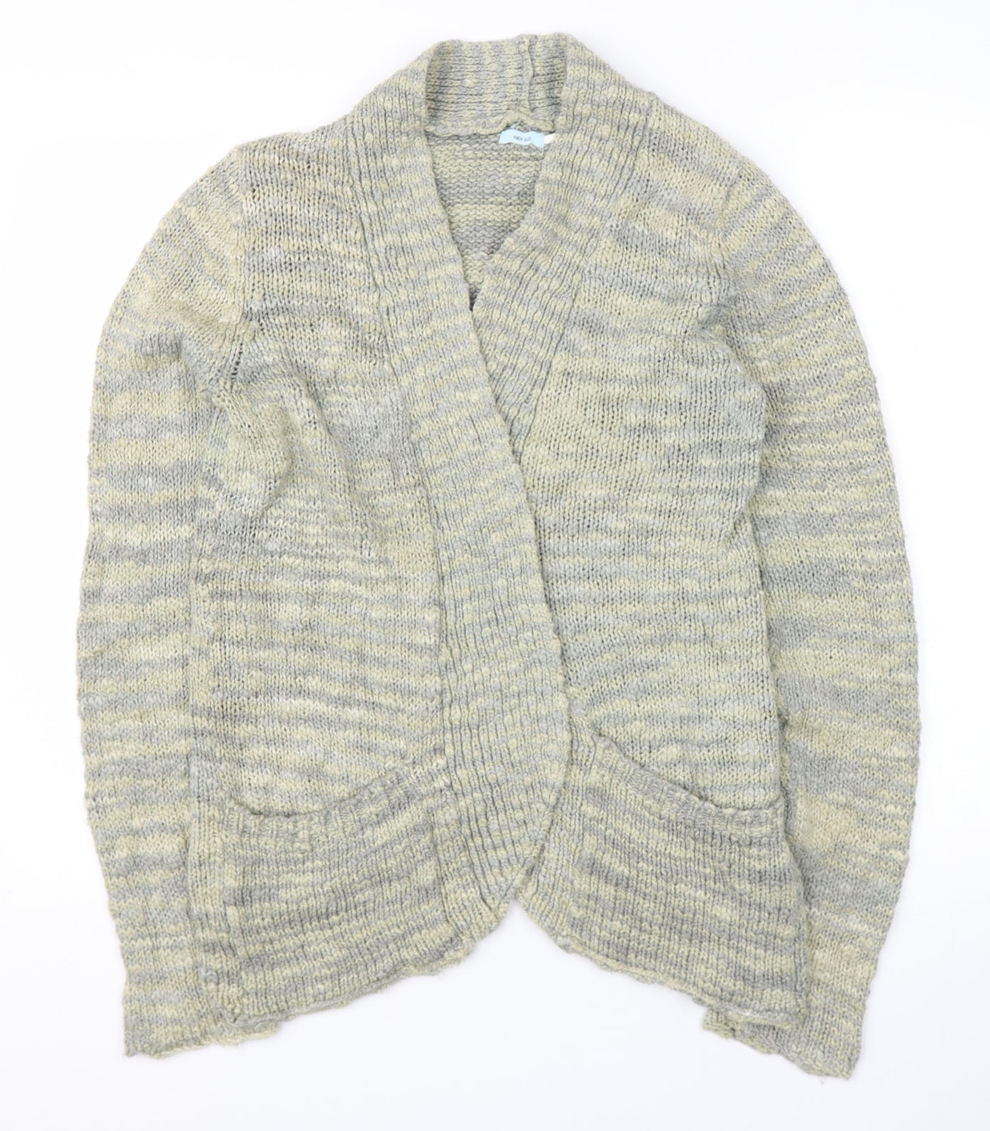 Kimchi Blue Womens Green V-Neck  Cotton Cardigan Jumper Size L