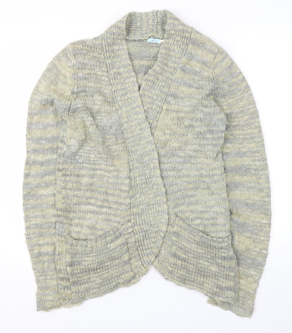Kimchi Blue Womens Green V-Neck  Cotton Cardigan Jumper Size L