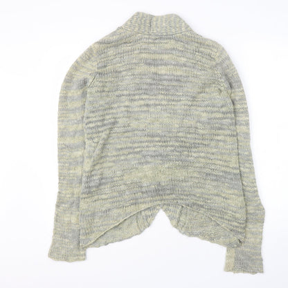 Kimchi Blue Womens Green V-Neck  Cotton Cardigan Jumper Size L