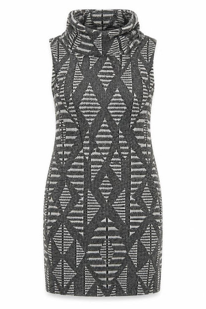 Oasis Womens Black  Cotton Jumper Dress  Size M  Roll Neck