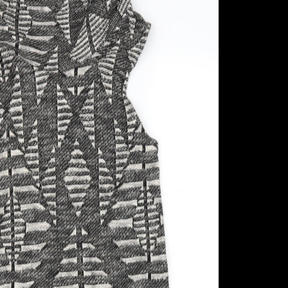 Oasis Womens Black  Cotton Jumper Dress  Size M  Roll Neck