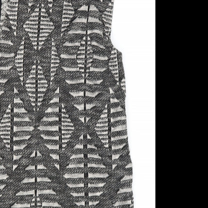 Oasis Womens Black  Cotton Jumper Dress  Size M  Roll Neck