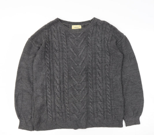 Womens UK Size M Papaya Grey Pullover Jumper