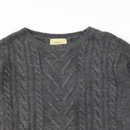 Womens UK Size M Papaya Grey Pullover Jumper
