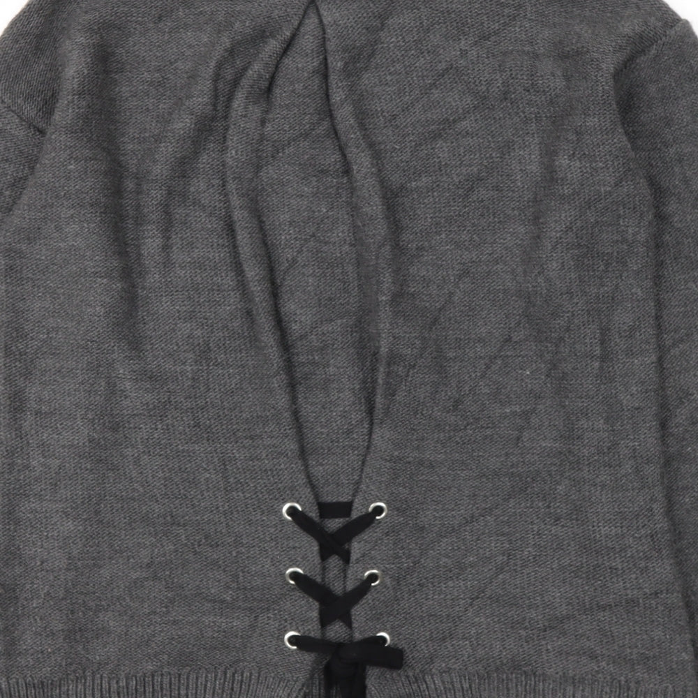 Womens UK Size M Papaya Grey Pullover Jumper