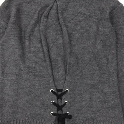 Womens UK Size M Papaya Grey Pullover Jumper