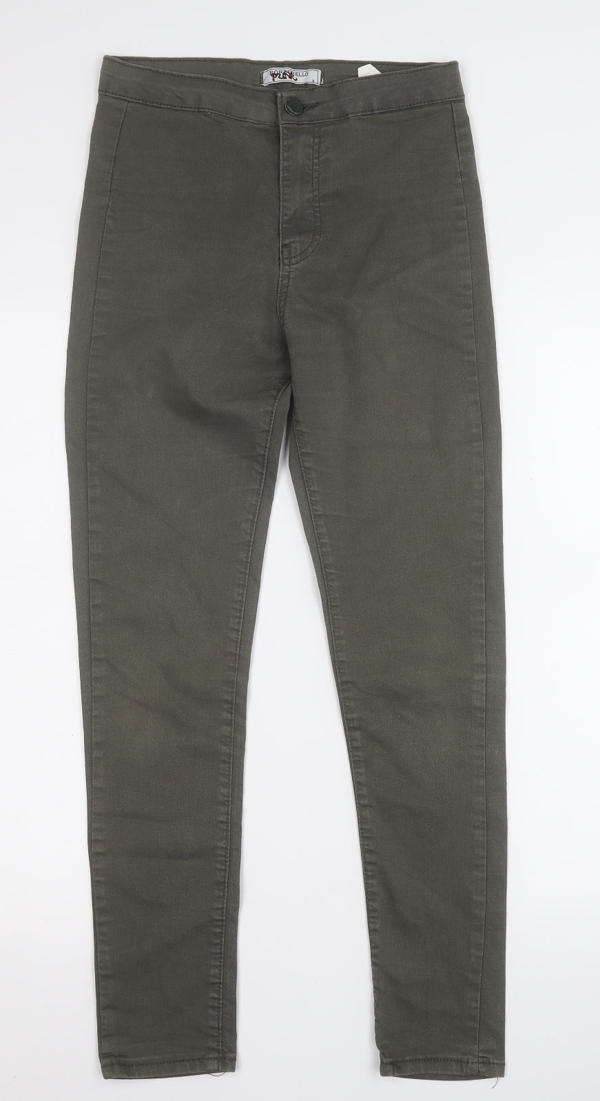 porto bello Womens Green  Cotton Skinny Jeans Size 8 L26 in Regular Button