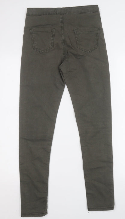 porto bello Womens Green  Cotton Skinny Jeans Size 8 L26 in Regular Button